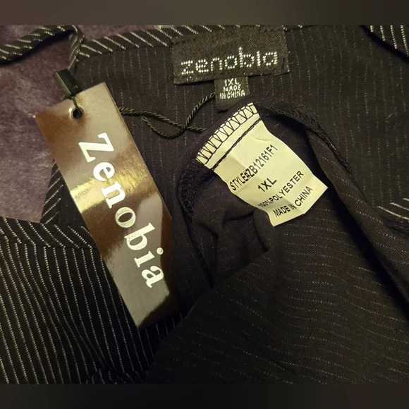 Plus Size Black Striped Print Sleeveless Strappy Tank Top #425-430 - Picture 5 of 9